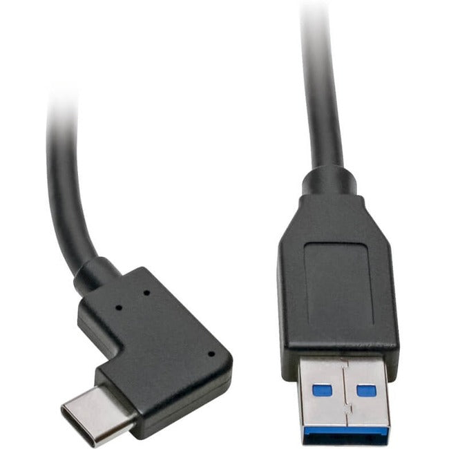 Tripp Lite U428-003-CRA Right-Angle USB-C to USB-A Cable, M-M, 3 ft.