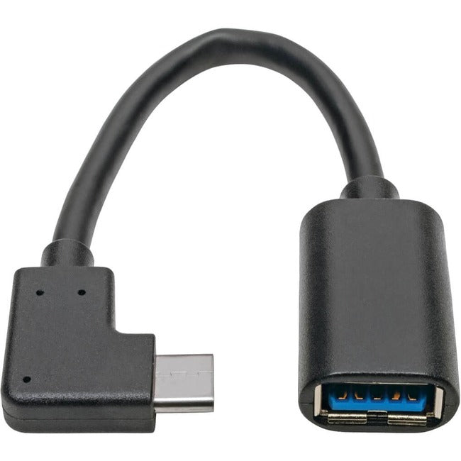 Tripp Lite U428-06N-F-CRA Right-Angle USB Type-C to Type-A Adapter Cable, M/F, 6 in.
