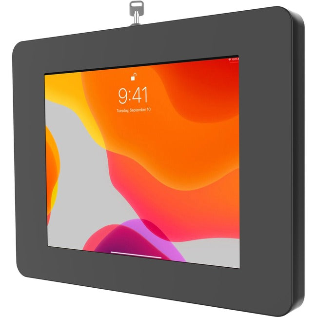 CTA Digital Locking Wall Mount - CTA Paragon Premium Locking Wall Mount Enclosure for iPad 8th Gen, iPad Air 4, Galaxy Tab, Lenovo Tab 4, Surface Go, Galaxy Tab S5E, Zebra Tablets, And More (Black)