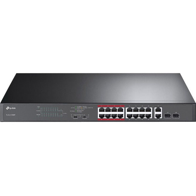 TP-Link 16-Port 10-100Mbps + 2-Port Gigabit Unmanaged PoE Switch