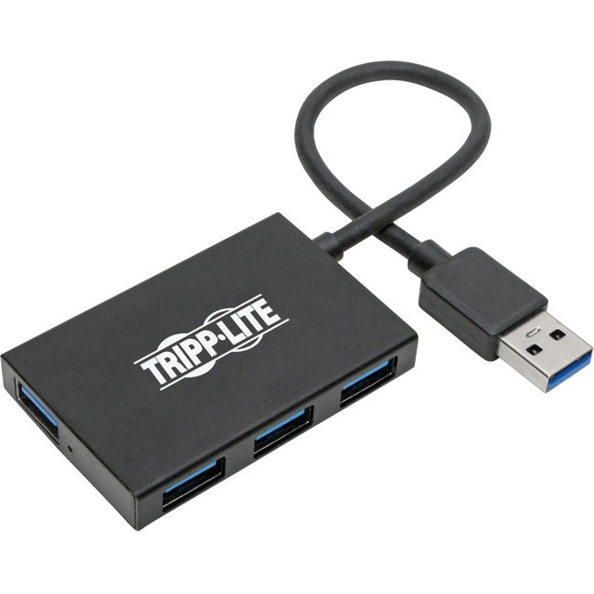 Tripp Lite USB 3.0 SuperSpeed Slim Hub, 5 Gbps - 4 USB-A Ports, Portable, Aluminum