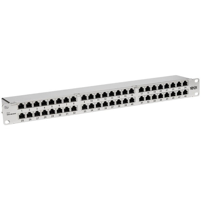 Tripp Lite N252-048-SH-K Cat6 48-Port Patch Panel, 1U