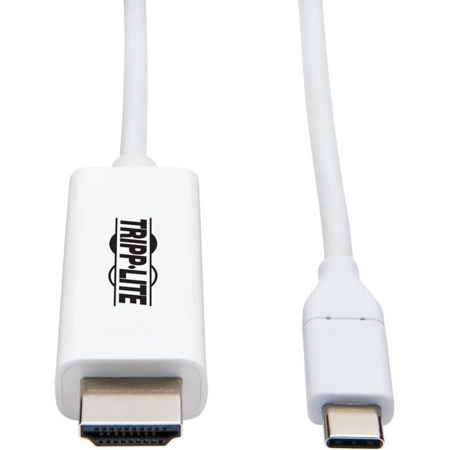 Tripp Lite U444-003-H4K6WE USB-C to HDMI Adapter, M/M, White, 3 ft.