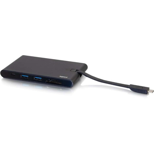 C2G USB C to HDMI, VGA and Ethernet Hub with SD Card Reader and Power