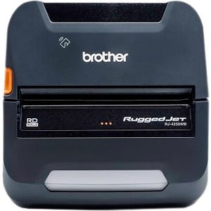 Brother RuggedJet RJ4250WBL Mobile Direct Thermal Printer - Monochrome - Portable - Label-Receipt Print - USB - Bluetooth - Near Field Communication (NFC) - Battery Included