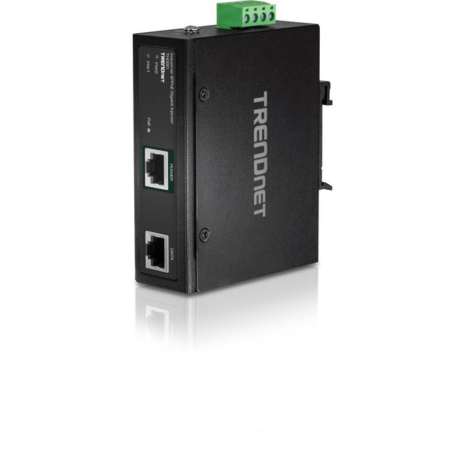 TRENDnet Hardened Industrial 90W Gigabit 4Ppoe Injector,4-Pair Power Over Ethernet, Poe(15.4W), Poe+(30W), 4Ppoe(90W)Power, IP30, DIN-Rail-Wall Mount Included, 4-Pair Poe Up to 100M (328 ft.),TI-IG90