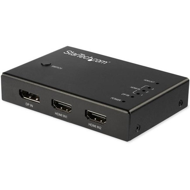 StarTech.com 4 Port HDMI Video Switch - 3x HDMI & 1x DisplayPort - 4K 60Hz - Multi Port HDMI Switch Box w- Automatic Switcher (VS421HDDP)