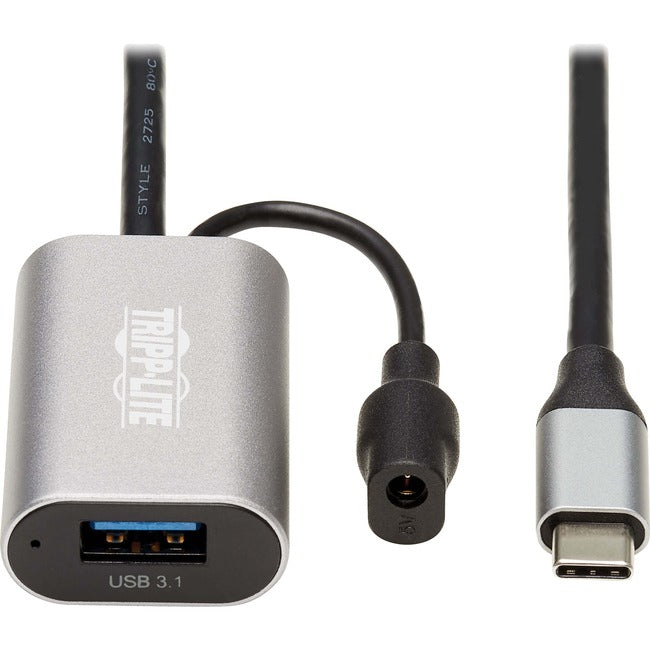 Tripp Lite U330-05M-C2A USB-C Active Extension Cable, USB-C to USB-A (M-F), 16 ft. (5 m)