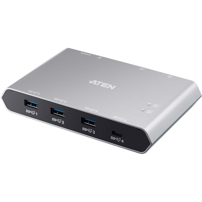 ATEN 2-Port USB-C Gen 2 Sharing Switch with Power Pass-through