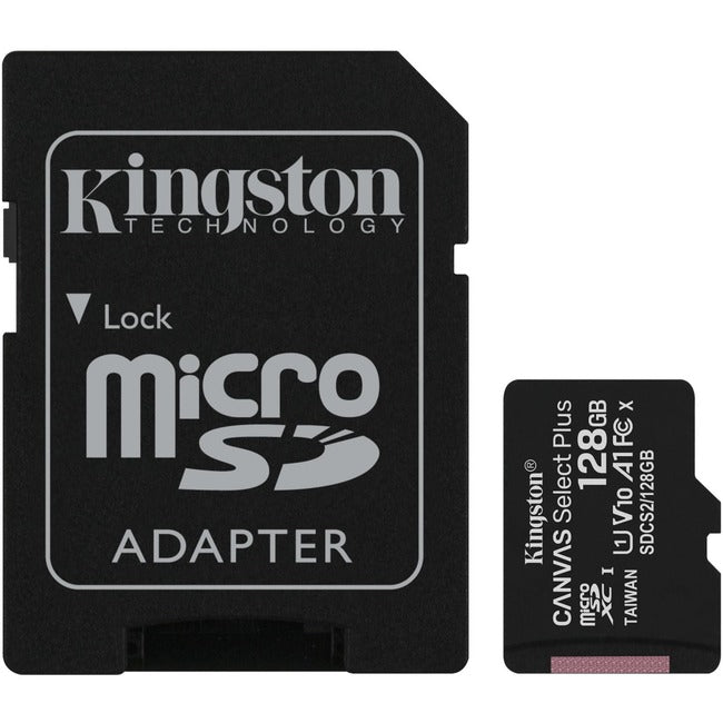 Kingston Canvas Select Plus 128 GB Class 10-UHS-I (U1) microSDXC - 1 Pack