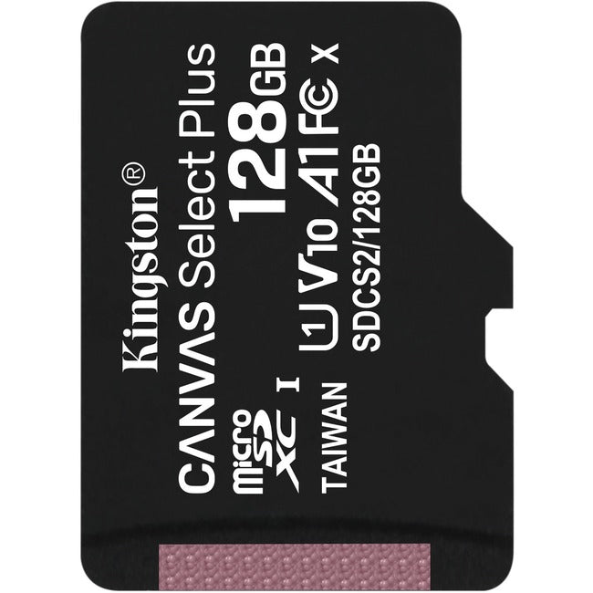 Kingston Canvas Select Plus 128 GB Class 10-UHS-I (U1) microSDXC - 1 Pack