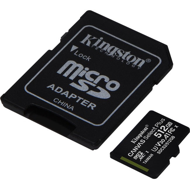 Kingston Canvas Select Plus 512 GB Class 10-UHS-I (U3) microSDXC - 1 Pack