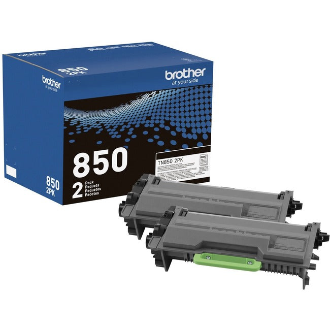 Brother TN-850 Original High Yield Laser Toner Cartridge - Twin-pack - Black - 2 / Box