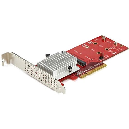 StarTech.com Dual M.2 PCIe SSD Adapter Card - x8 - x16 Dual NVMe or AHCI M.2 SSD to PCI Express 3.0 - M.2 NGFF PCIe (m-key) Compatible