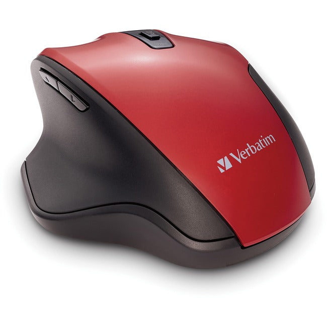 Verbatim Silent Ergonomic Wireless Blue LED Mouse - Red