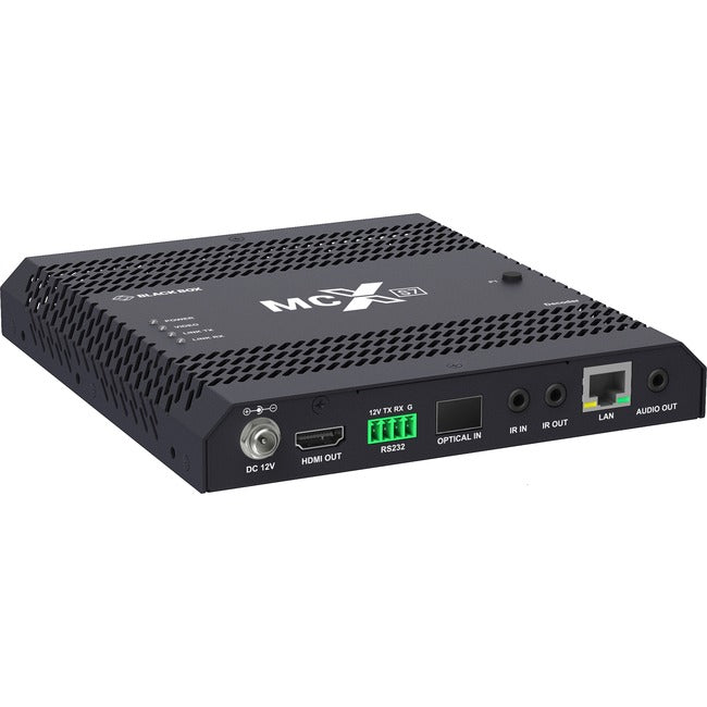 Black Box MCX S7 4K60 Network AV Decoder - HDCP 2.2, HDMI 2.0, 10-GbE Fiber