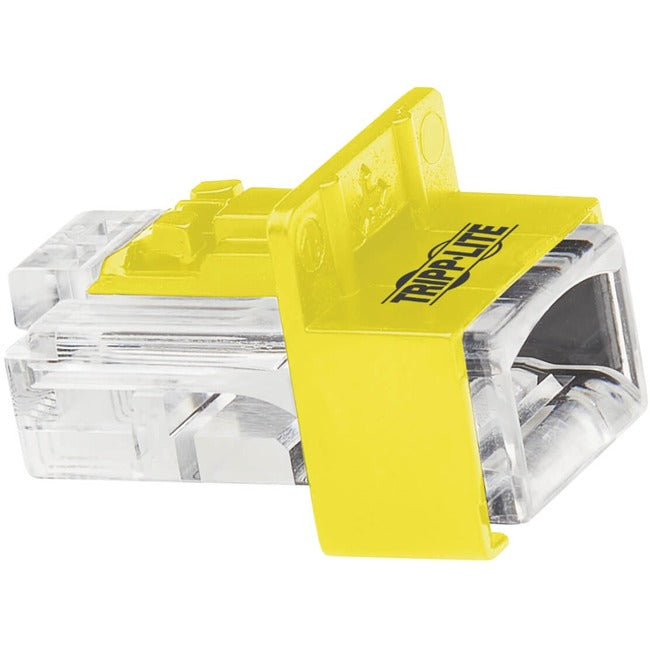 Tripp Lite Universal RJ45 Locking Inserts, Yellow, 10 Pack