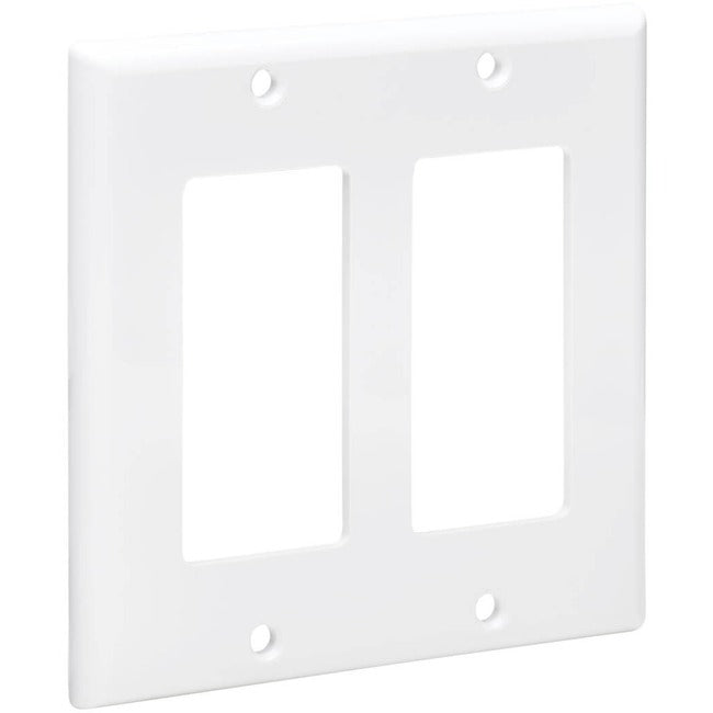 Tripp Lite Double-Gang Faceplate, Decora Style - Vertical, White