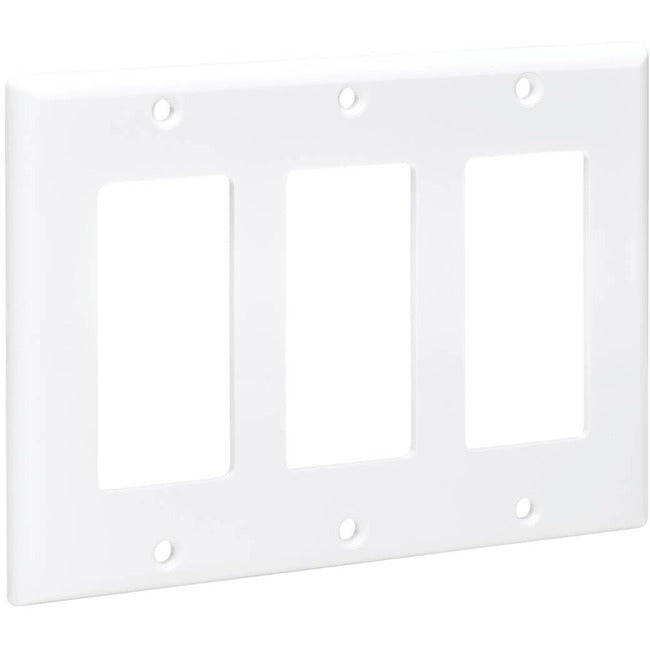 Tripp Lite Triple-Gang Faceplate, Decora Style - Vertical, White