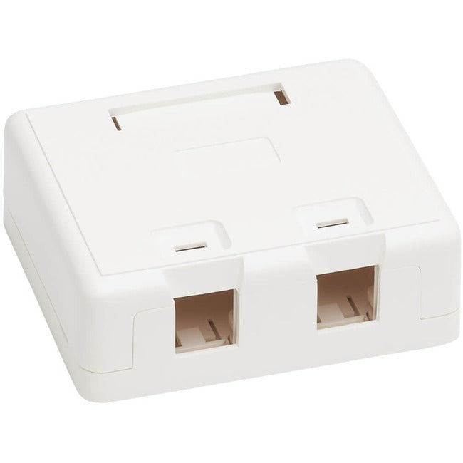 Tripp Lite Surface-Mount Box for Keystone Jacks - 2 Ports, White