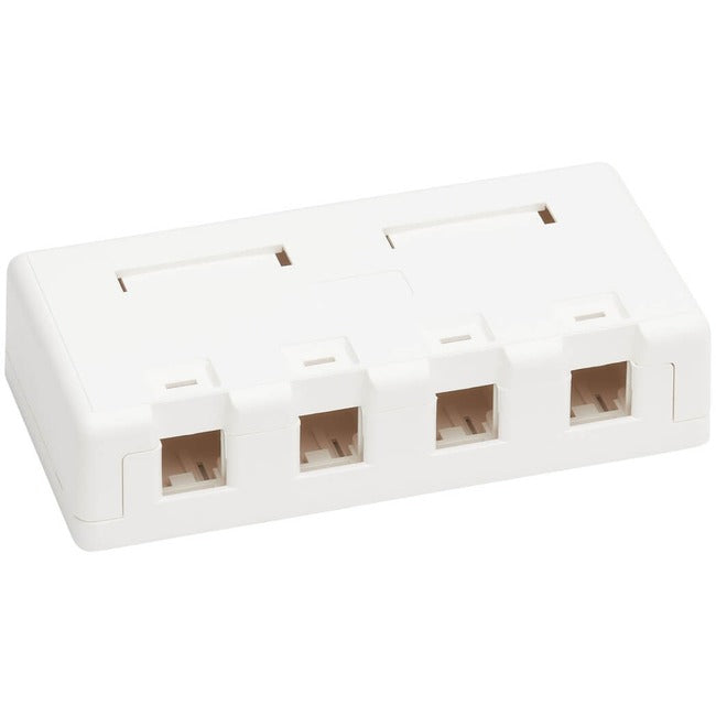 Tripp Lite Surface-Mount Box for Keystone Jacks - 4 Ports, White