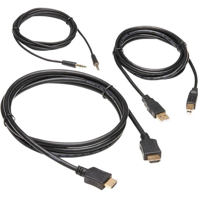 Tripp Lite HDMI KVM Cable Kit - 4K HDMI, USB 2.0, 3.5 mm Audio (M-M), Black, 6 ft.