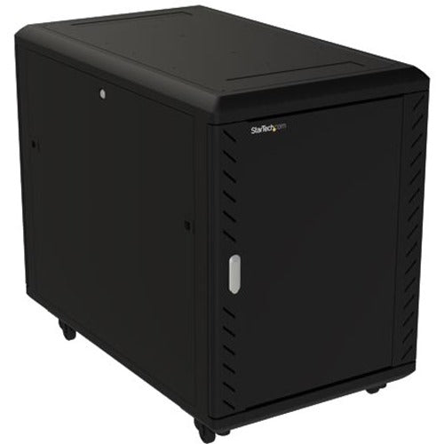 StarTech.com 15U 19" Server Rack Cabinet - 4 Post Adjustable Depth (6-32") Locking Knock Down Enclosure - Mobile w-Glass Door & Casters  FRN