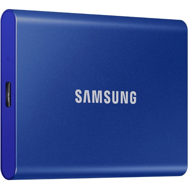 Samsung T7 MU-PC2T0H-AM 2 TB Portable Solid State Drive - External - PCI Express NVMe - Indigo Blue