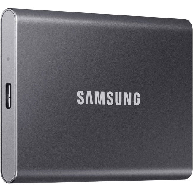 Samsung T7 MU-PC1T0T-AM 1 TB Portable Solid State Drive - External - PCI Express NVMe - Titan Gray