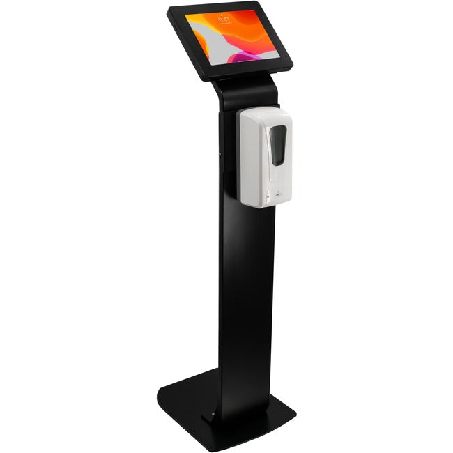 CTA Digital Premium Locking Floor Stand Kiosk with Automatic Soap Dispenser (Black)