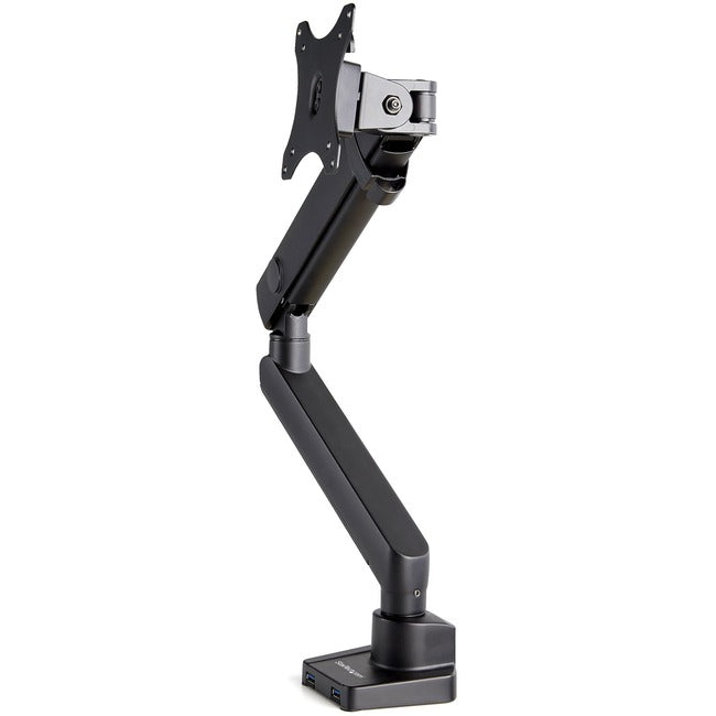 StarTech.com Desk Mount Monitor Arm with 2x USB 3.0 ports - Slim Full Motion Single Monitor VESA Mount up to 8kg Display - C-Clamp-Grommet