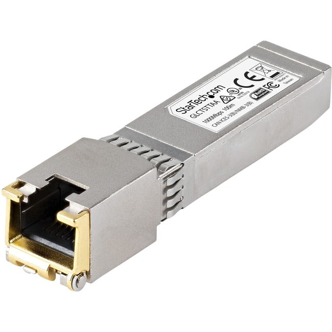 StarTech.com Cisco GLC-T Compatible SFP Module - 1000BASE-T - 1GE Gigabit Ethernet SFP SFP to RJ45 Cat6-Cat5e Transceiver - 100m