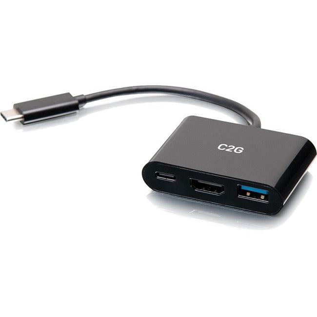 C2G 4K USB C Mini Dock with HDMI, USB and Power Delivery up to 60W