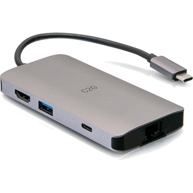 C2G 4K USB C Mini Dock with HDMI, USB, Ethernet, SD & Power up to 100W