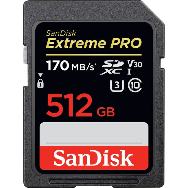 SanDisk Extreme Pro 512 GB Class 10-UHS-I (U3) SDXC - 1 Pack