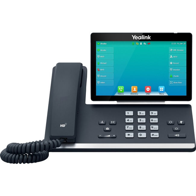Yealink SIP-T57W IP Phone - Corded-Cordless - Corded-Cordless - Wi-Fi, Bluetooth - Wall Mountable, Desktop - Classic Gray