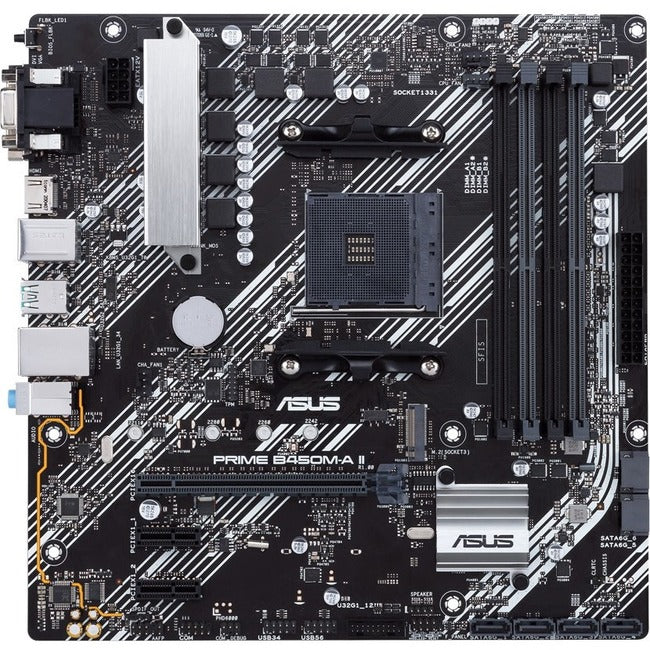 Asus Prime B450M-A II Desktop Motherboard - AMD Chipset - Socket AM4 - Micro ATX