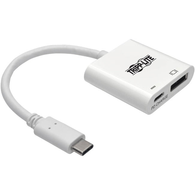 Tripp Lite U444-06N-DP8WC USB-C to DisplayPort Adapter Cable, M-F, White, 6 in.