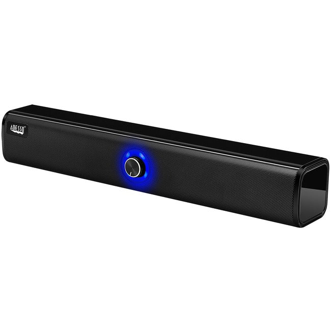 Adesso Xtream S6 2.0 Portable Bluetooth Sound Bar Speaker - 20 W RMS - Black