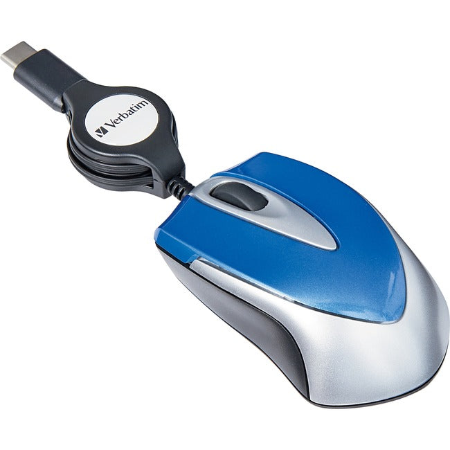 Verbatim USB-C Mini Optical Travel Mouse-Blue