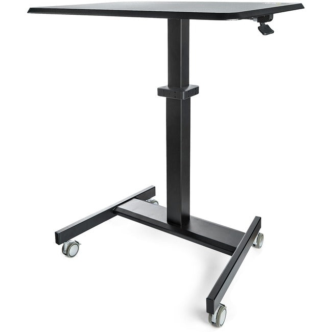 StarTech.com Mobile Standing Desk - Portable Sit-Stand Ergonomic Height Adjustable Cart on Wheels - Rolling Computer-Laptop Workstation  FRN