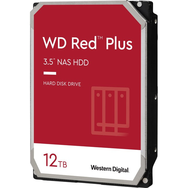 WD Red Plus WD120EFBX 12 TB Hard Drive - 3.5" Internal - SATA (SATA-600)