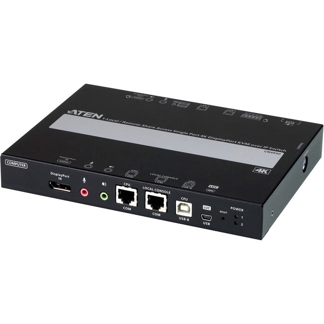 ATEN 1-Local-Remote Share Access Single Port 4K DisplayPort KVM over IP Switch