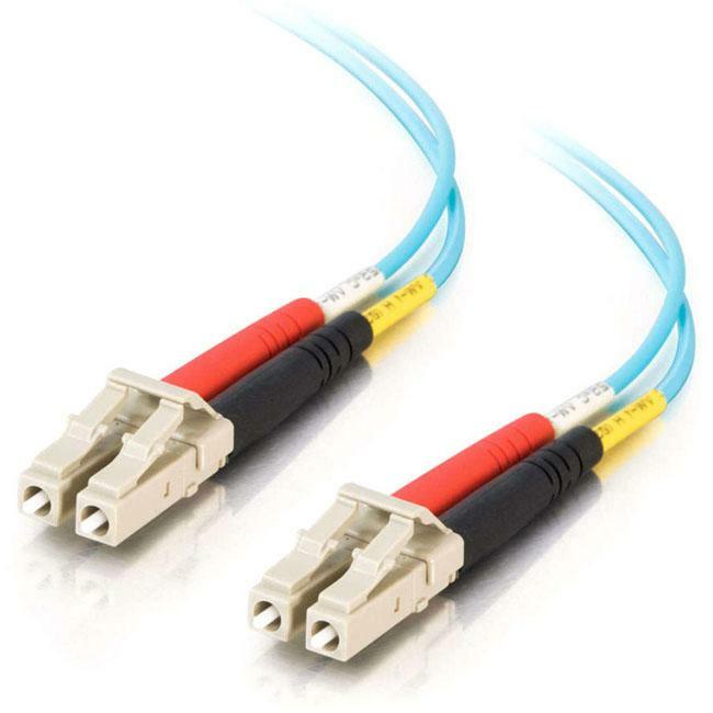 C2G 2m LC-LC 10Gb 50-125 OM3 Duplex Multimode PVC Fiber Optic Cable - Aqua