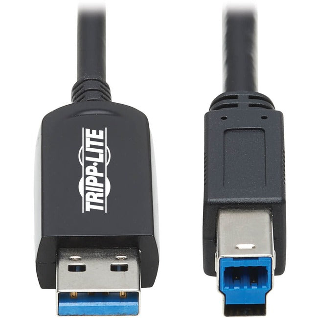 Tripp Lite U328F-20M USB 3.2 Gen 1 Fiber Active Optical Cable, M/M, Black, 20 m (66 ft.)