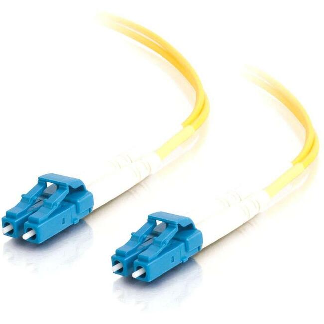 C2G 7m LC-LC 9-125 OS2 Duplex Single-Mode PVC Fiber Optic Cable - Yellow