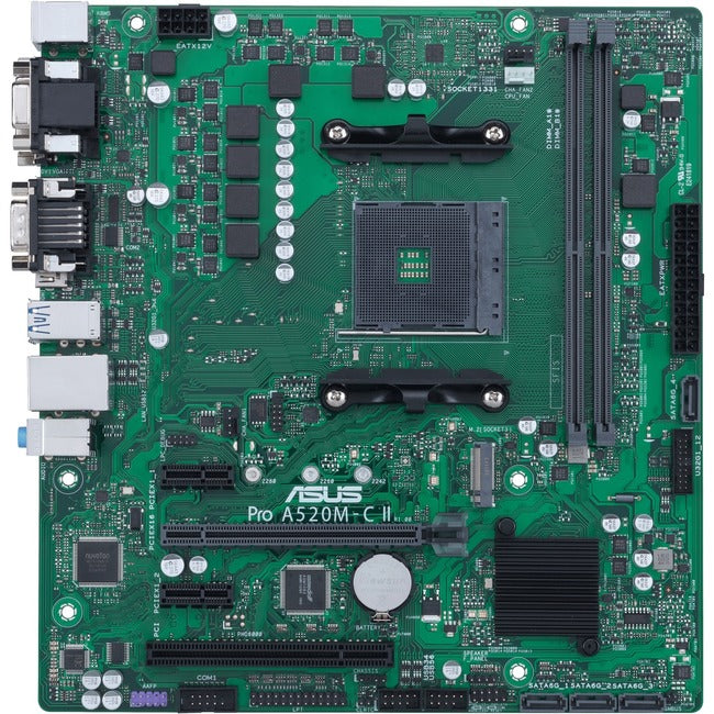 Asus A520M-C II-CSM Desktop Motherboard - AMD Chipset - Socket AM4 - Micro ATX