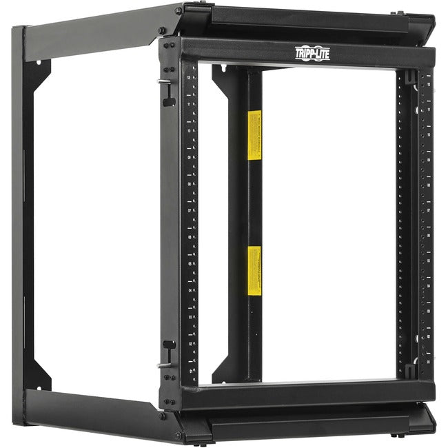 Tripp Lite SmartRack 12U Wall-Mount 2-Post Open Frame Rack, Hinged Front, Heavy Duty  FRN