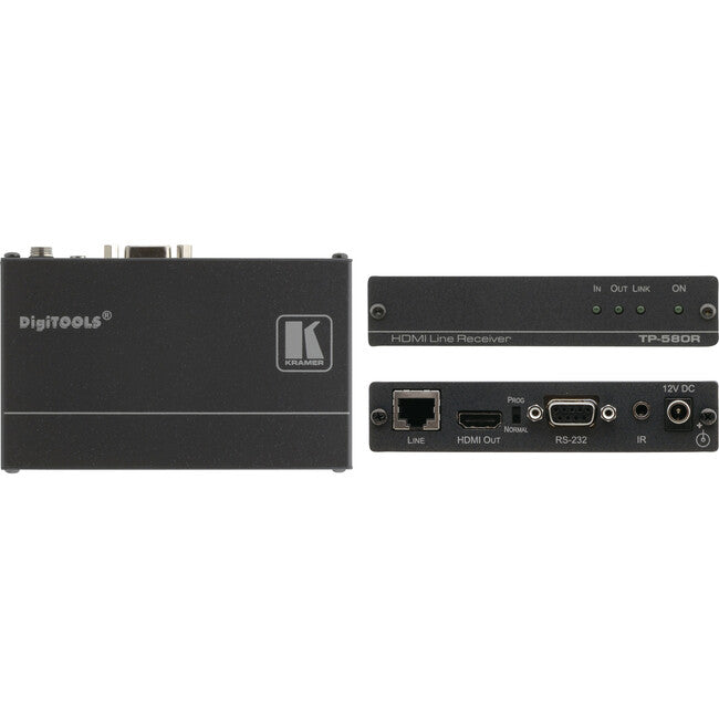 Kramer HDMI, Bidirectional RS-232 & IR over HDBaseT Twisted Pair Receiver