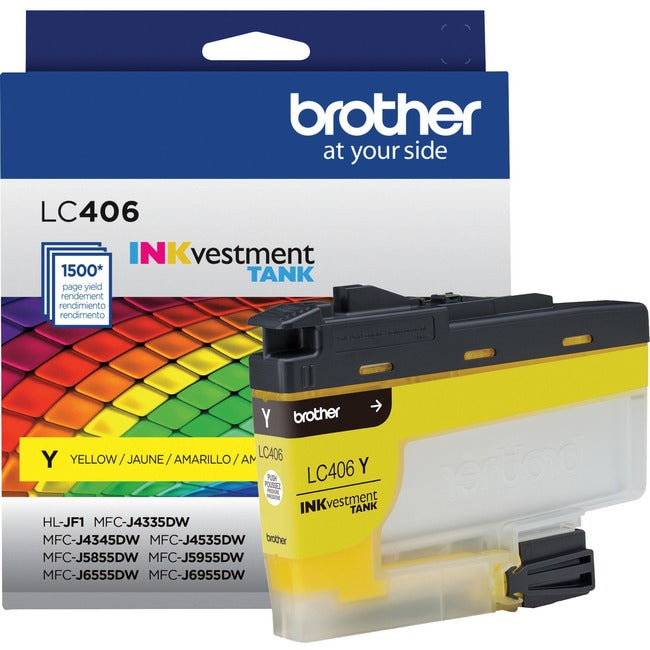 Brother INKvestment LC406Y Original Ink Cartridge - Single Pack - Yellow